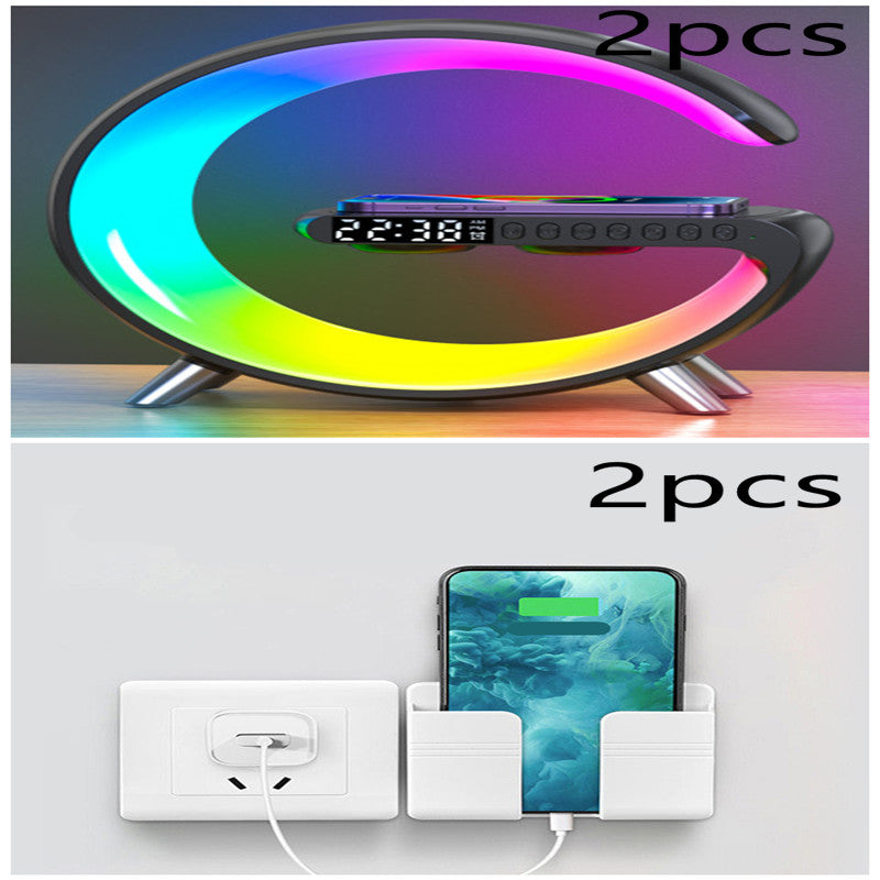 G Shaped LED Lamp Bluetooth Speake Wireless Charger