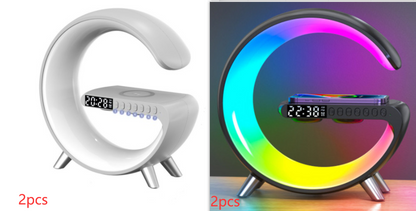 G Shaped LED Lamp Bluetooth Speake Wireless Charger